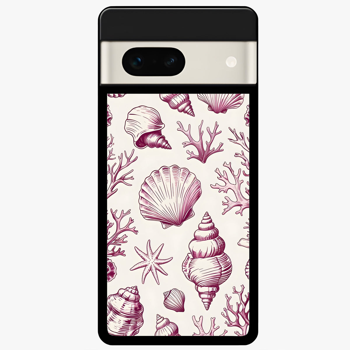  Pink Power Sparks Glass Case For Google Pixel 7A back cover – full design glossy printed glass finish