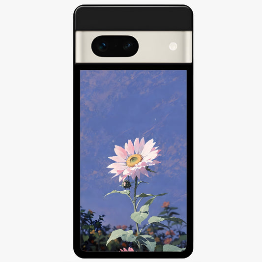  Pink Shells Outline Glass Case For Google Pixel 7A back cover – full design glossy printed glass finish