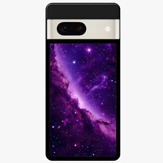  Purple Shade Sky Glass Case For Google Pixel 7A back cover – full design glossy printed glass finish
