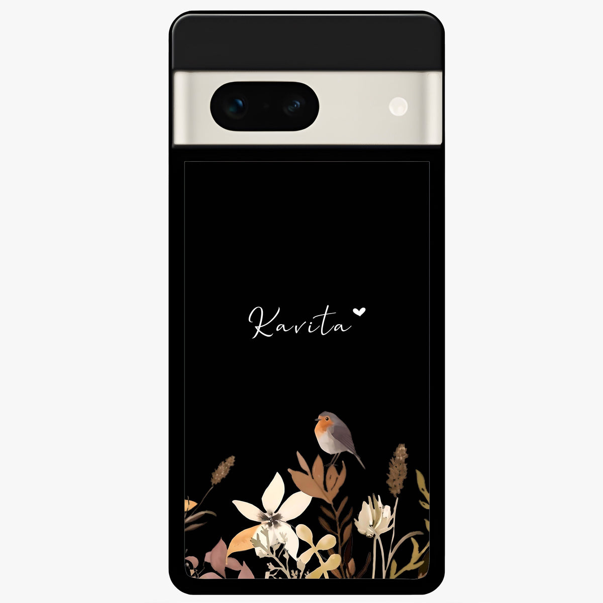  Quiet Garden Tune Custom Name Glass Case For Google Pixel 7A back cover – full design glossy printed glass finish