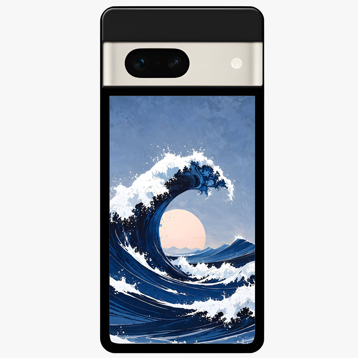  Rising Tide Power Glass Case For Google Pixel 7A back cover – full design glossy printed glass finish
