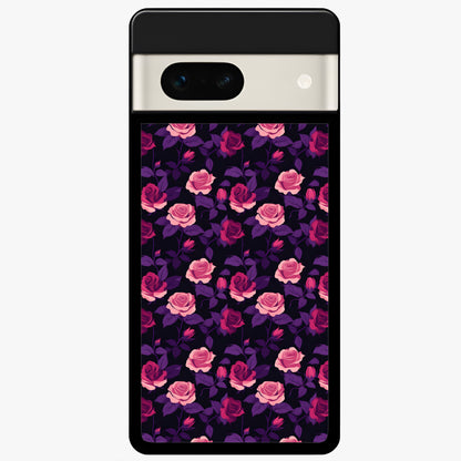  Rose Garden Twilight Glass Case For Google Pixel 7A back cover – full design glossy printed glass finish