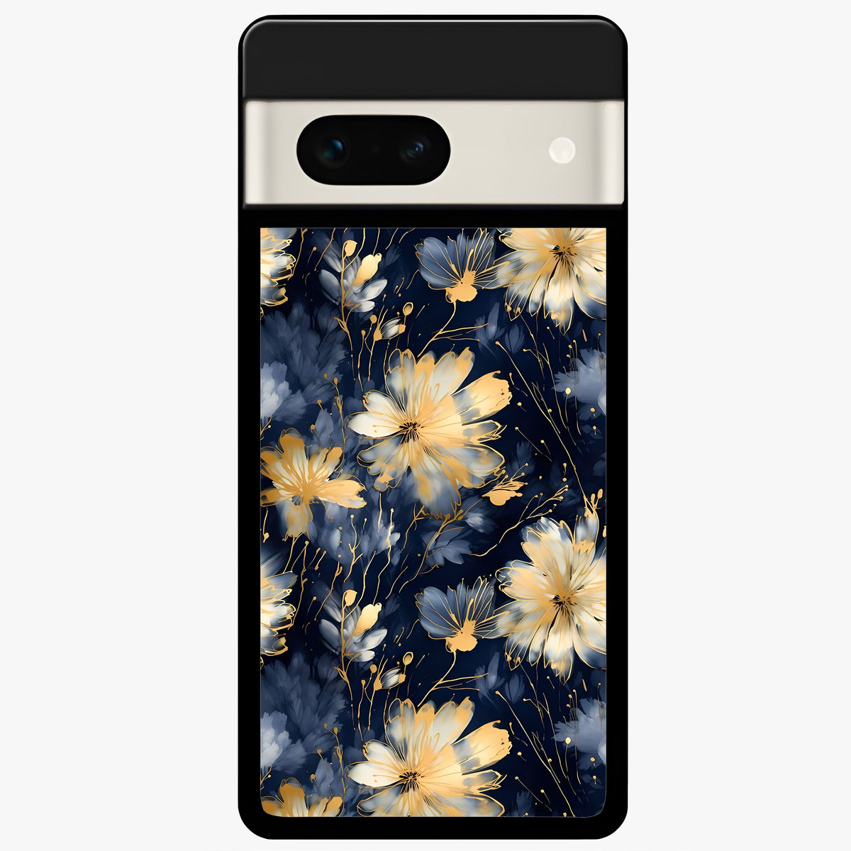  Royal Petal Dream Glass Case For Google Pixel 7A back cover – full design glossy printed glass finish