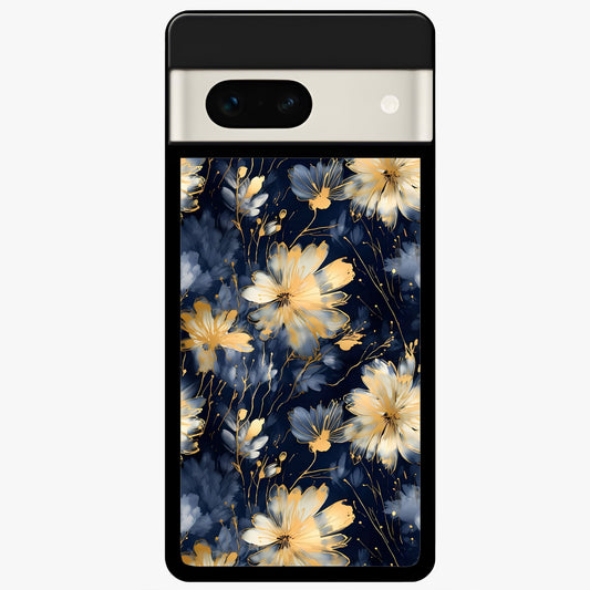  Royal Petal Dream Glass Case For Google Pixel 7A back cover – full design glossy printed glass finish