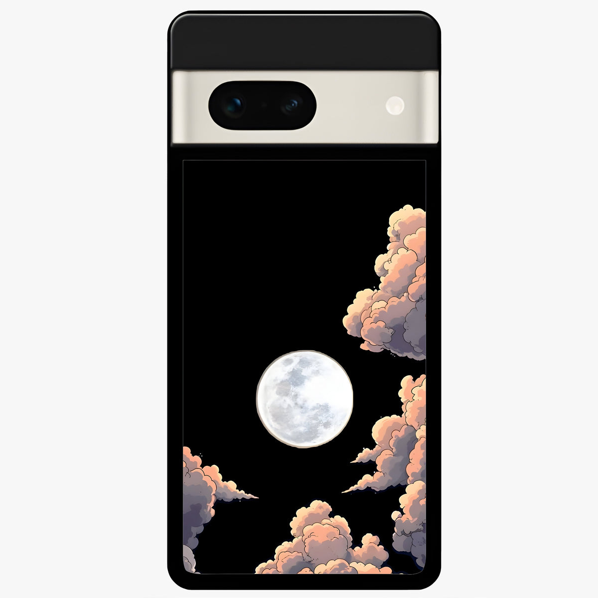  Shade Cloud Moon Glass Case For Google Pixel 7A back cover – full design glossy printed glass finish