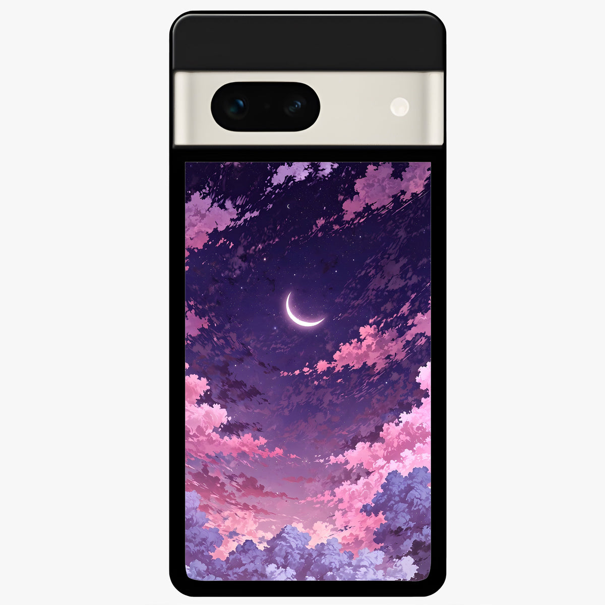  Sky Drift Clouds Glass Case For Google Pixel 7A back cover – full design glossy printed glass finish