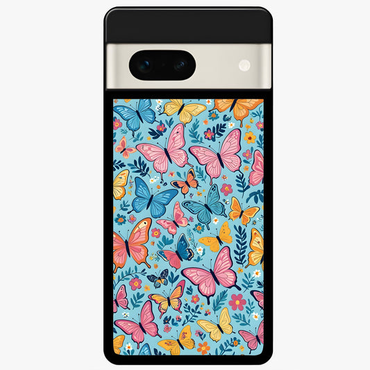  Spring Wing Garden Glass Case For Google Pixel 7A back cover – full design glossy printed glass finish