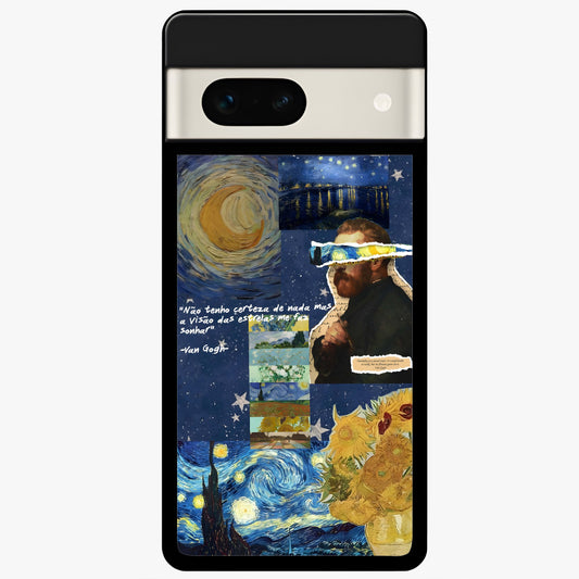  Starry Dream Vision Glass Case For Google Pixel 7A back cover – full design glossy printed glass finish
