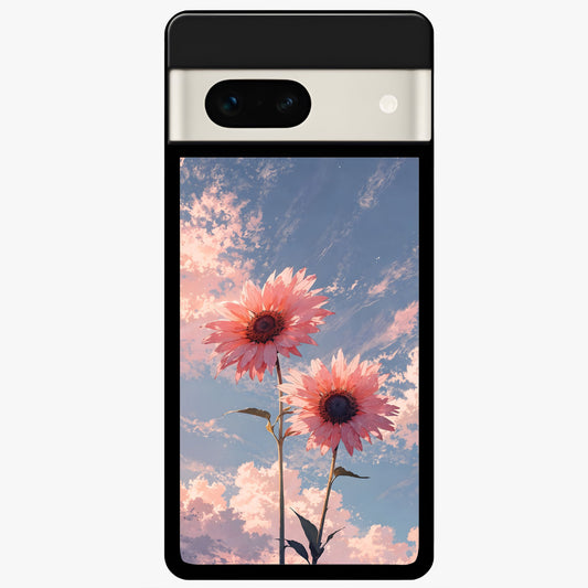  Sun Moon Balance Glass Case For Google Pixel 7A back cover – full design glossy printed glass finish