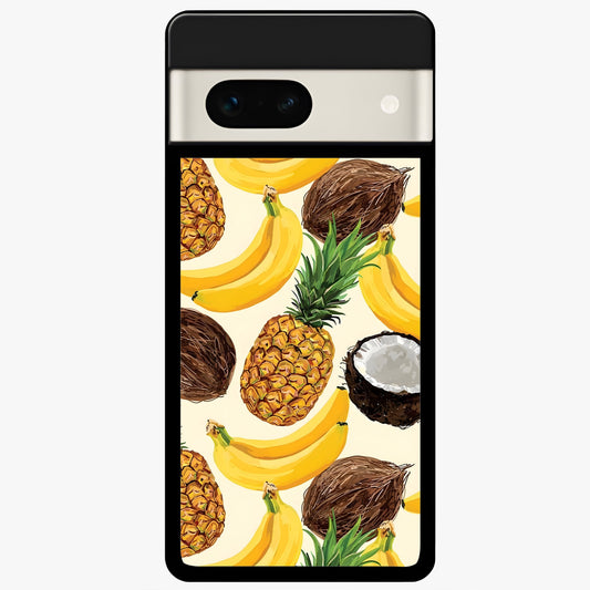  Tropical Fruit Mood Glass Case For Google Pixel 7A back cover – full design glossy printed glass finish