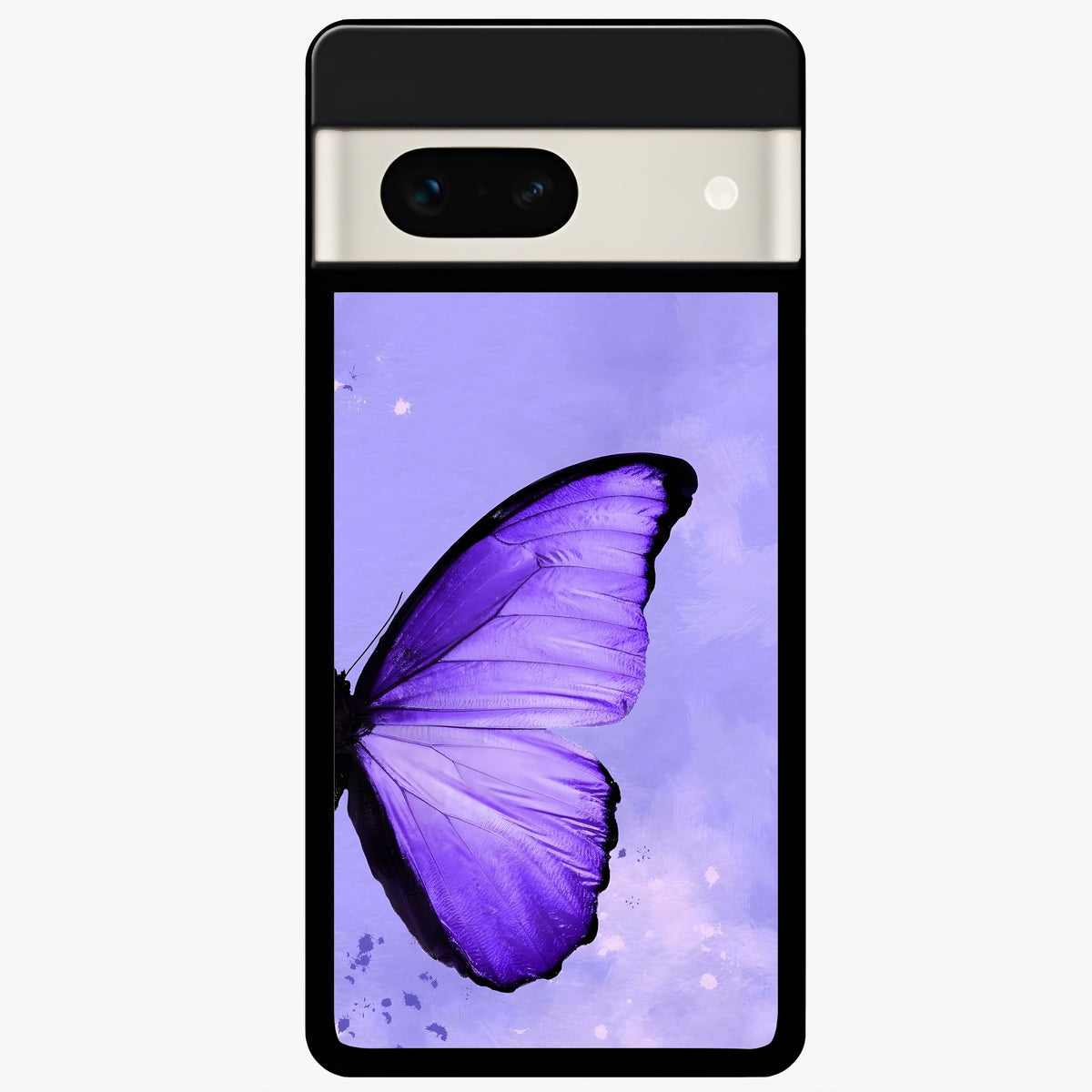  Violet Dream Wing Glass Case For Google Pixel 7A back cover – full design glossy printed glass finish