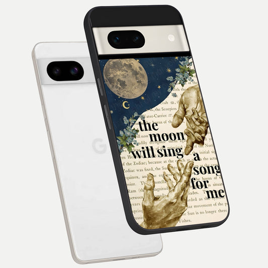  Aesthetic Divine phone case For Google Pixel 7A showing premium glass back cover with detailed artwork