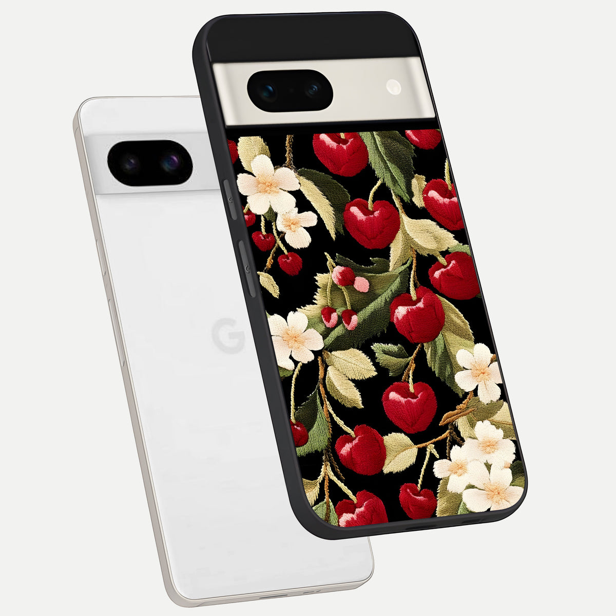  Blooming Spendor Bird phone case For Google Pixel 7A showing premium glass back cover with detailed artwork