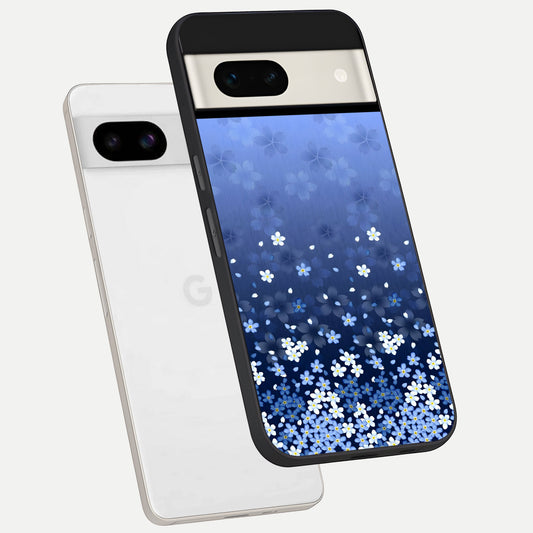  Blue Starry phone case For Google Pixel 7A showing premium glass back cover with detailed artwork