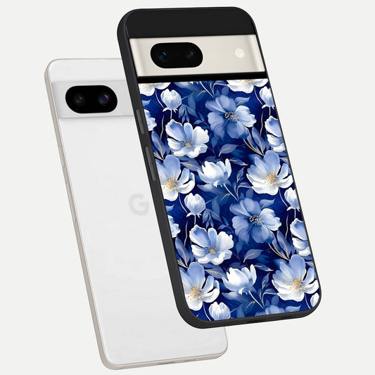  Cute Floral Patterns phone case For Google Pixel 7A showing premium glass back cover with detailed artwork