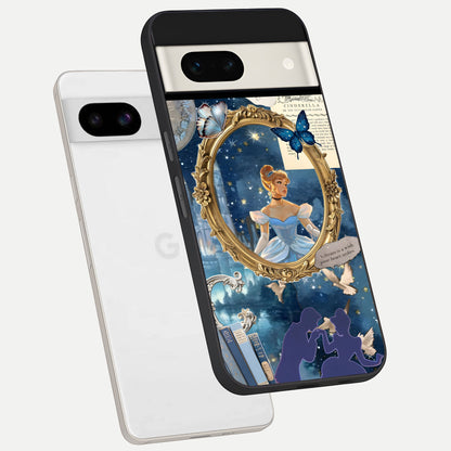 Midnight Queen phone case For Google Pixel 7A showing premium glass back cover with detailed artwork