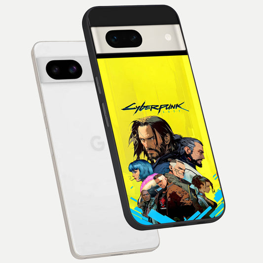  Neon Rebel Genesis phone case For Google Pixel 7A showing premium glass back cover with detailed artwork