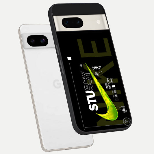  Neon Street Edition phone case For Google Pixel 7A showing premium glass back cover with detailed artwork