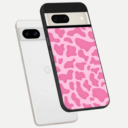  Pinkish Scenery phone case For Google Pixel 7A showing premium glass back cover with detailed artwork