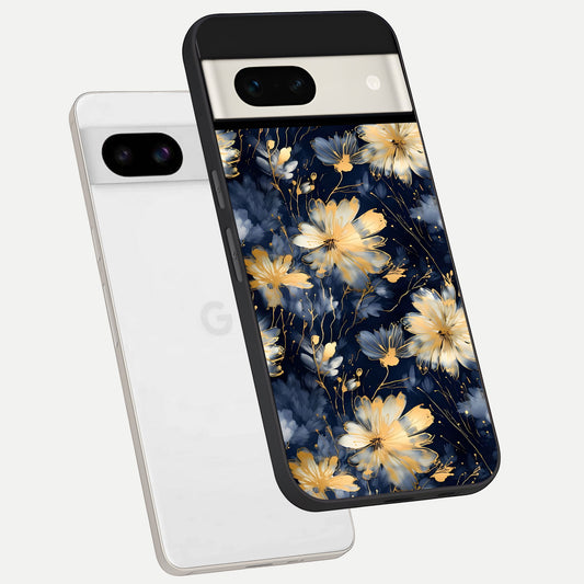  Royal Petal Dream phone case For Google Pixel 7A showing premium glass back cover with detailed artwork