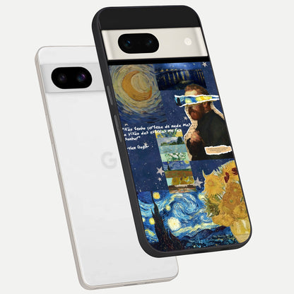  Starry Dream Vision phone case For Google Pixel 7A showing premium glass back cover with detailed artwork