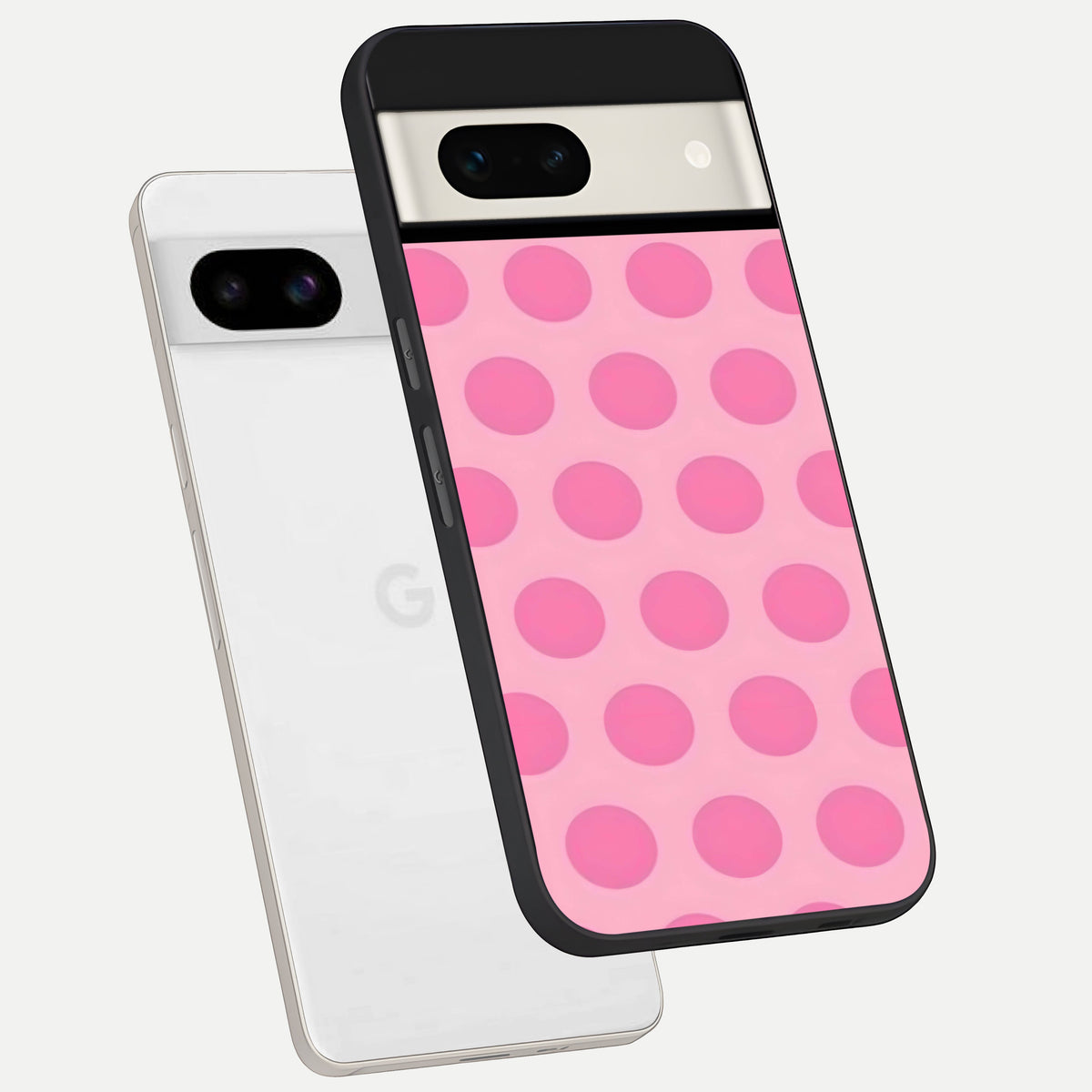  Sweet Dot Dreams phone case For Google Pixel 7A showing premium glass back cover with detailed artwork