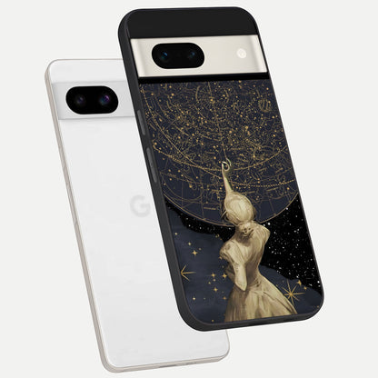  Taylor Swift Girl phone case For Google Pixel 7A showing premium glass back cover with detailed artwork