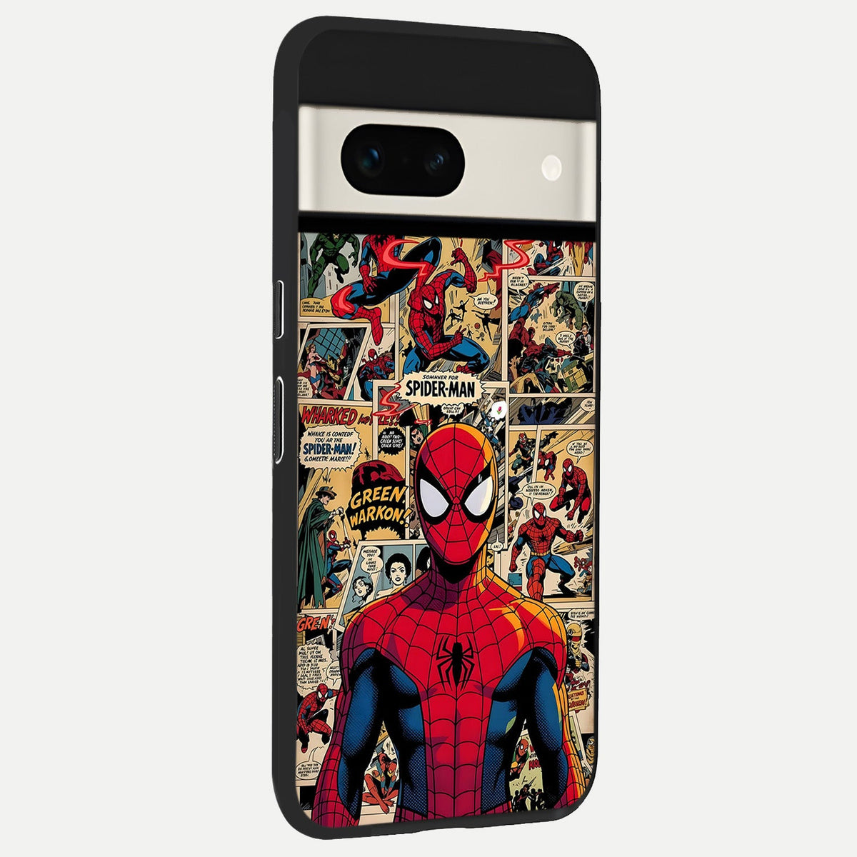  Aesthetic Spider back cover For Google Pixel 7A slim fit glass case with vibrant aesthetic design