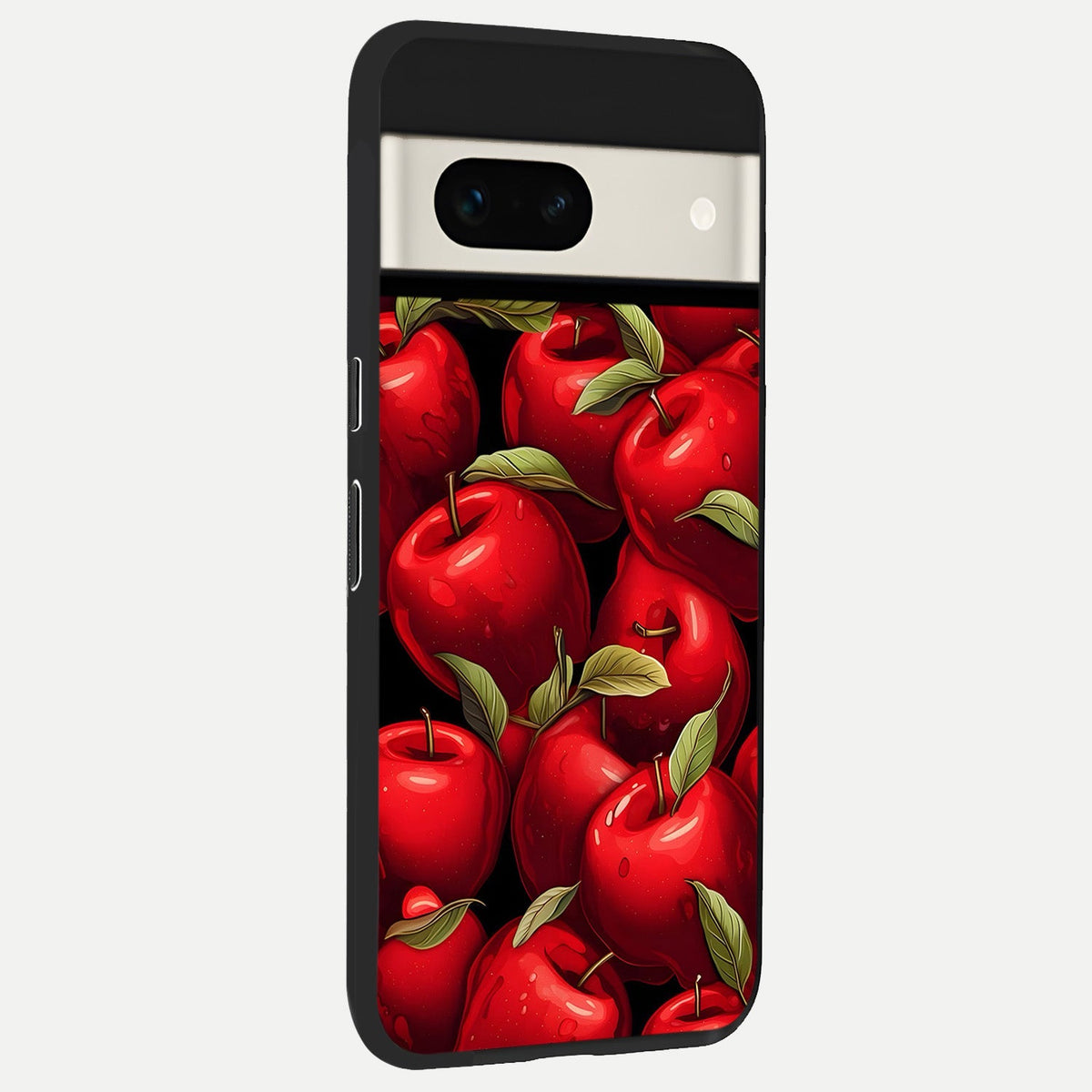  Apple Pattern back cover For Google Pixel 7A slim fit glass case with vibrant aesthetic design