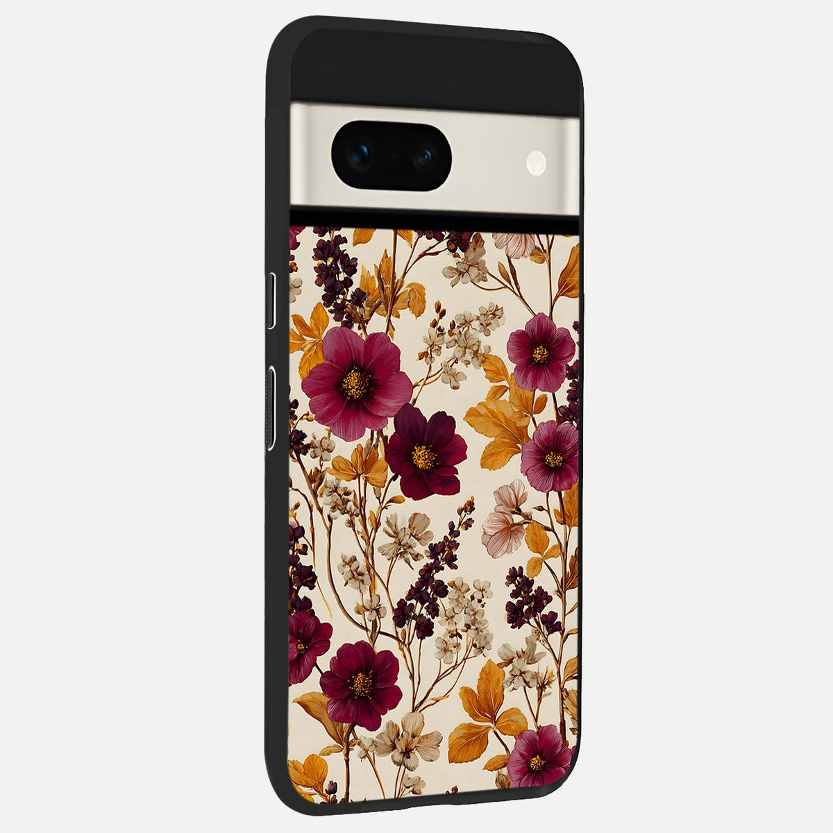  Autumn Wine Bloom back cover For Google Pixel 7A slim fit glass case with vibrant aesthetic design