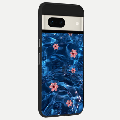  Bloom Thread Art back cover For Google Pixel 7A slim fit glass case with vibrant aesthetic design