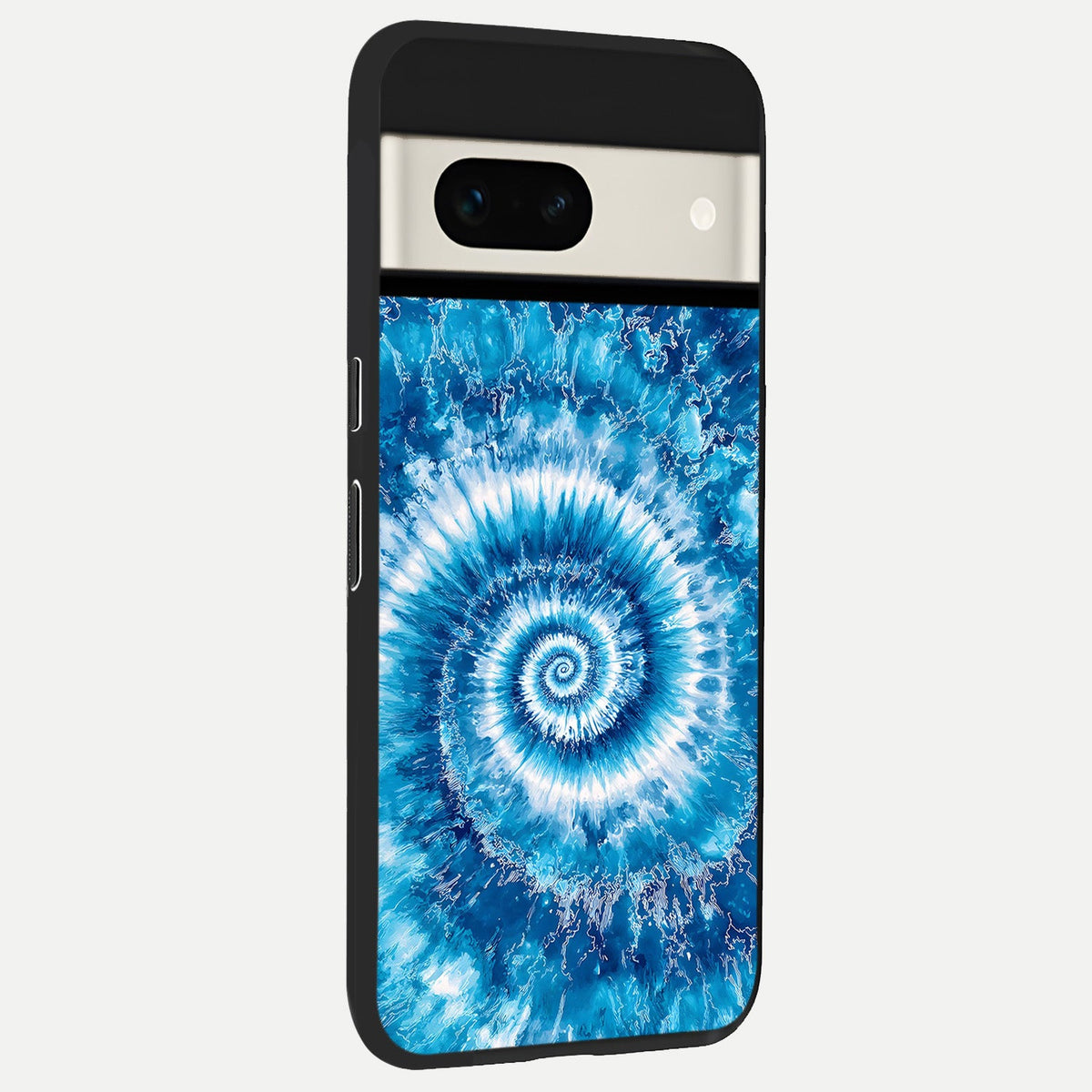 Blue Galaxy Wave back cover For Google Pixel 7A slim fit glass case with vibrant aesthetic design
