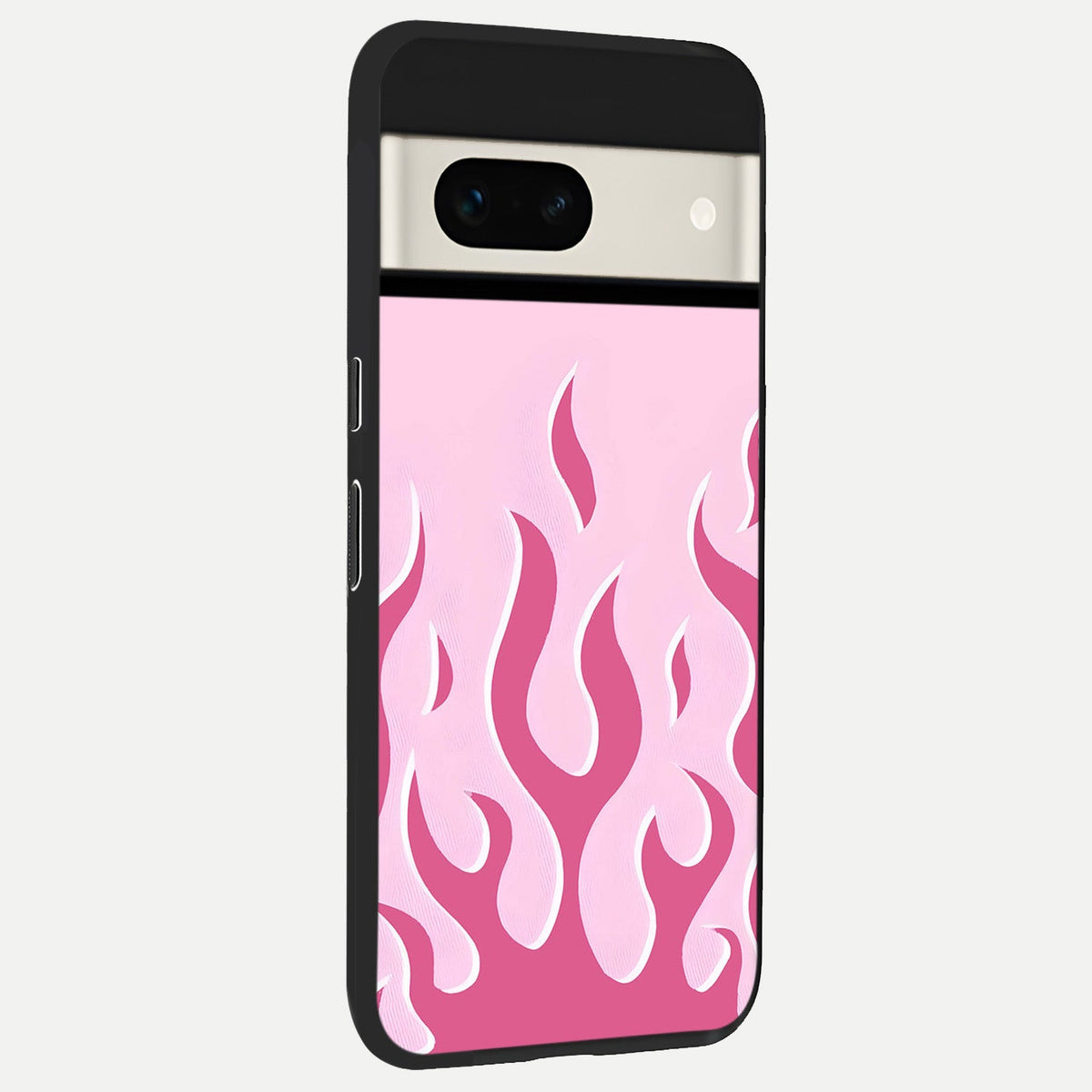  Blush Flame Energy back cover For Google Pixel 7A slim fit glass case with vibrant aesthetic design