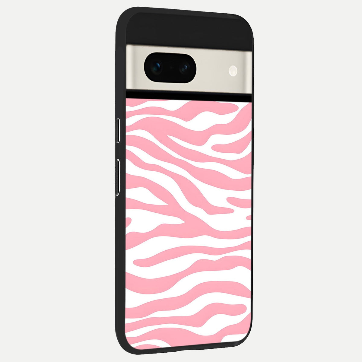  Blush Zebra Flow back cover For Google Pixel 7A slim fit glass case with vibrant aesthetic design
