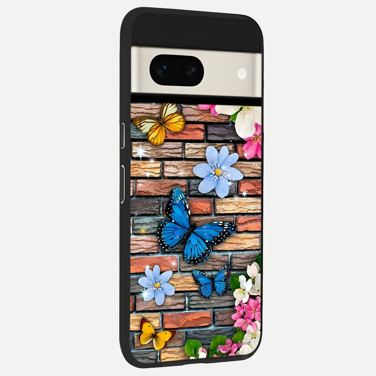  Brick Bloom Flight back cover For Google Pixel 7A slim fit glass case with vibrant aesthetic design