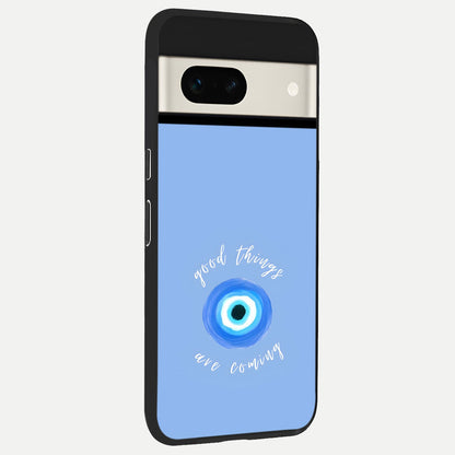  Bright Future Ahead back cover For Google Pixel 7A slim fit glass case with vibrant aesthetic design