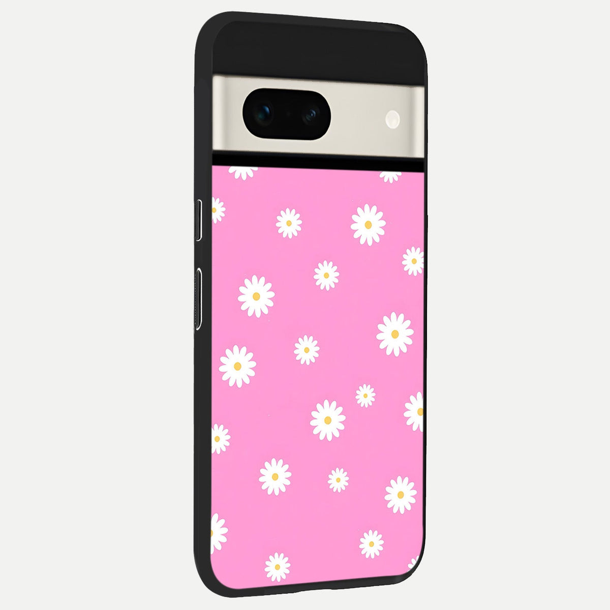  Bubblegum Daisy Pop back cover For Google Pixel 7A slim fit glass case with vibrant aesthetic design
