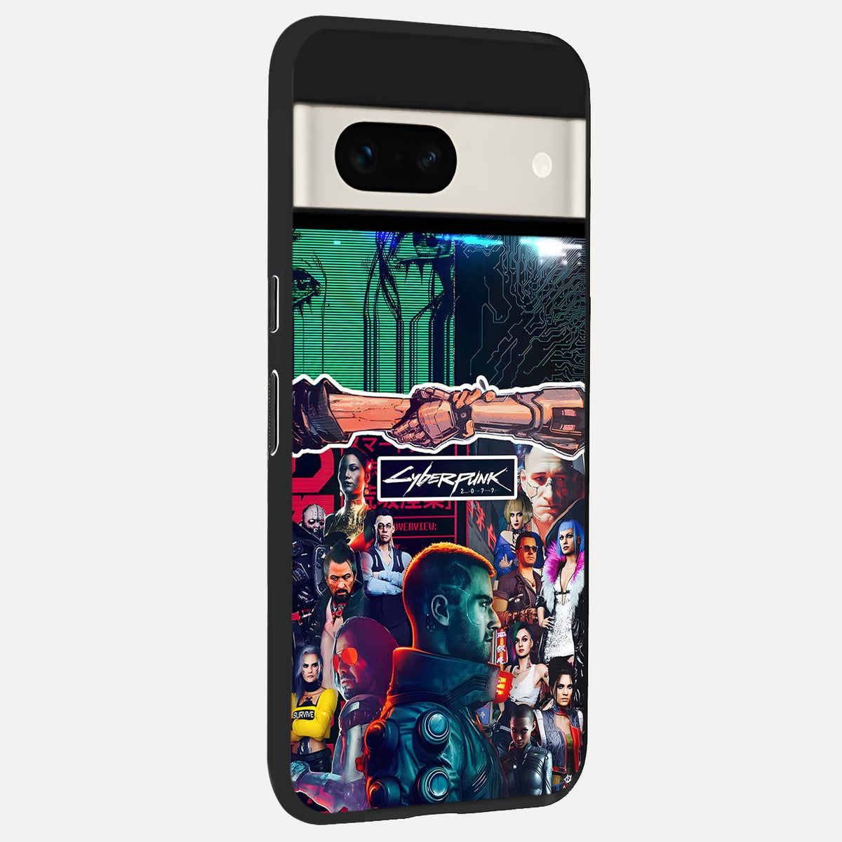  CYBERPUNK Legacy back cover For Google Pixel 7A slim fit glass case with vibrant aesthetic design