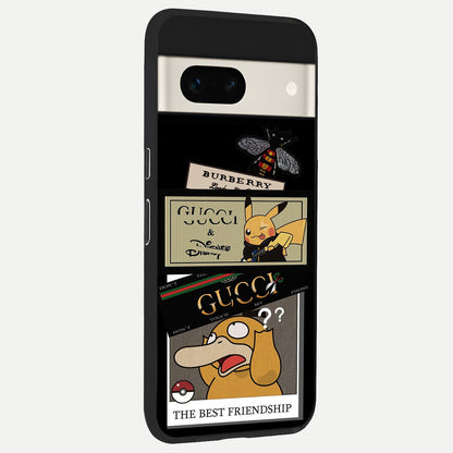  Cartoon Brand Play Mashup back cover For Google Pixel 7A slim fit glass case with vibrant aesthetic design