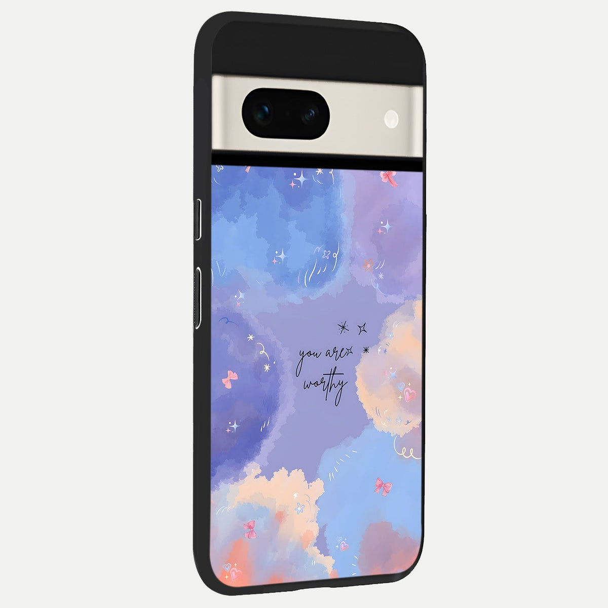  Celestial Cloud Magic back cover For Google Pixel 7A slim fit glass case with vibrant aesthetic design