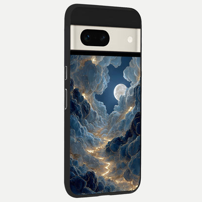  Celestial Cloud Road back cover For Google Pixel 7A slim fit glass case with vibrant aesthetic design