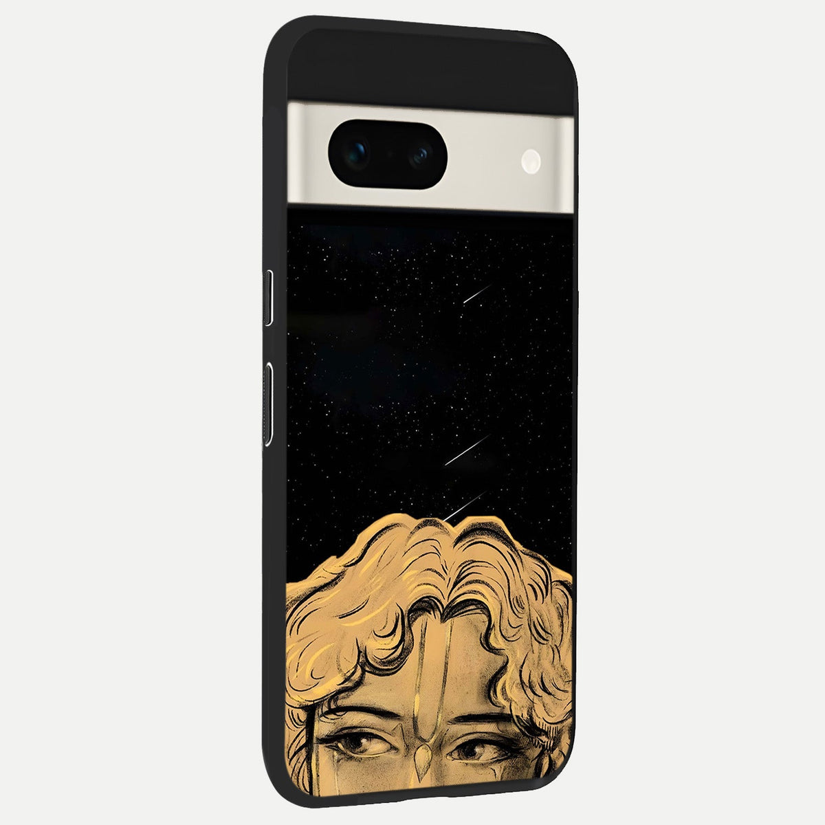  Celestial Gods Plan back cover For Google Pixel 7A slim fit glass case with vibrant aesthetic design