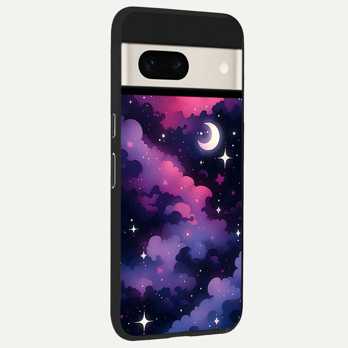  Celestial Moon Magic back cover For Google Pixel 7A slim fit glass case with vibrant aesthetic design