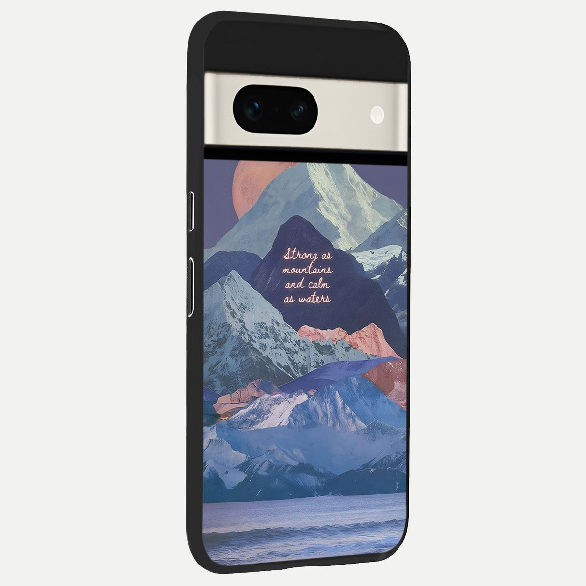  Celestial Mountain Calm back cover For Google Pixel 7A slim fit glass case with vibrant aesthetic design