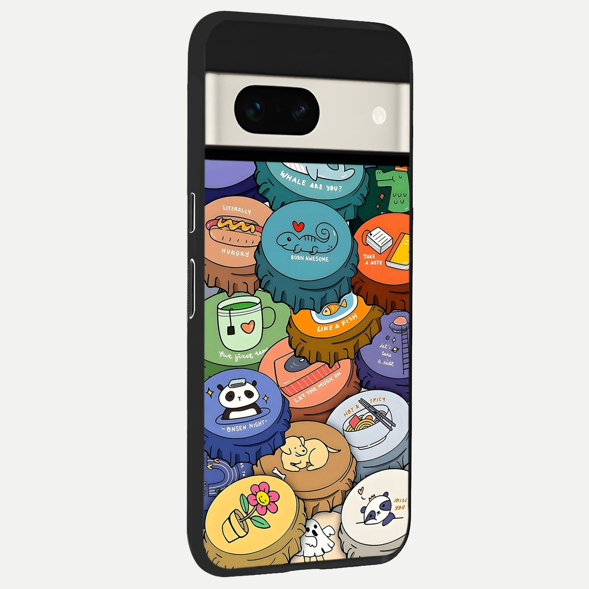  Coins Patterns back cover For Google Pixel 7A slim fit glass case with vibrant aesthetic design