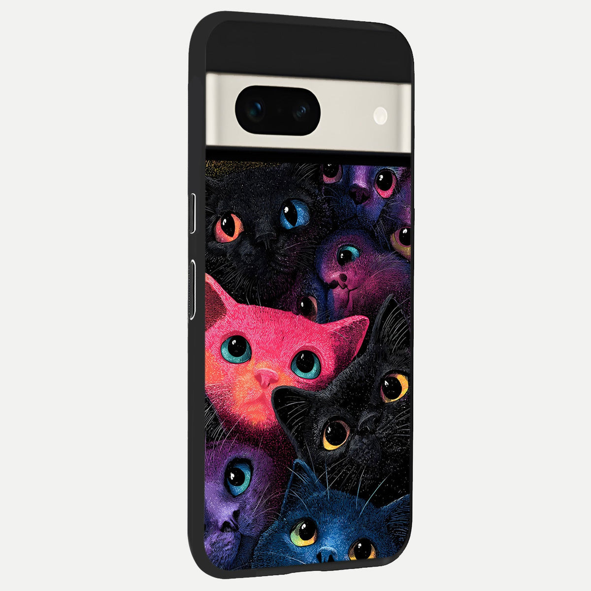  Cosmic Cats Dreams back cover For Google Pixel 7A slim fit glass case with vibrant aesthetic design