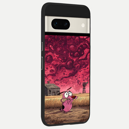  Courage Under Sky back cover For Google Pixel 7A slim fit glass case with vibrant aesthetic design