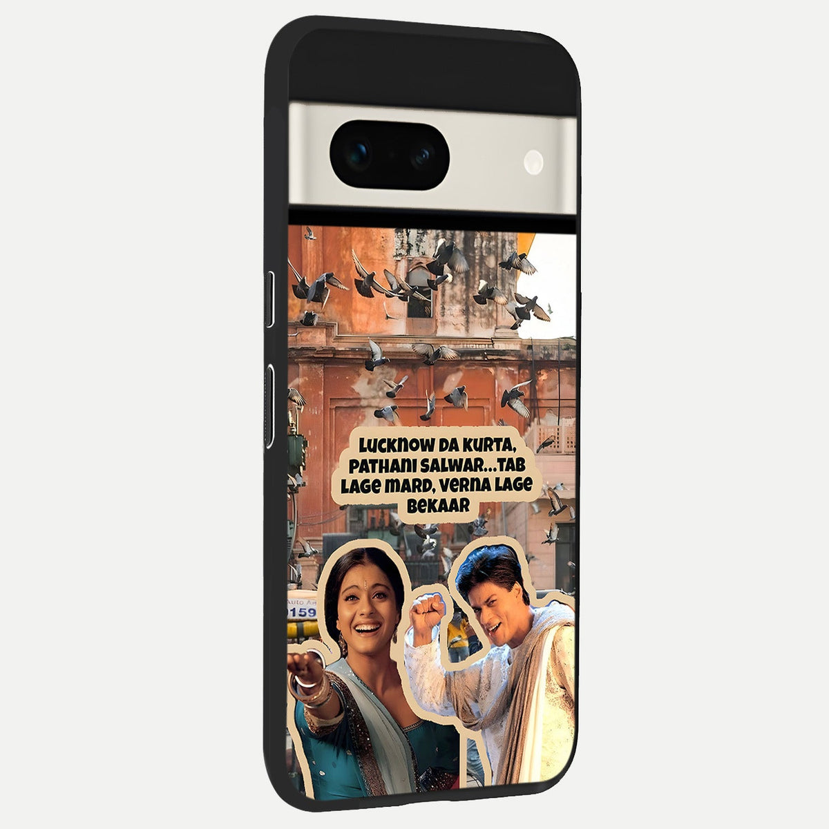  Desi Retro Vibes back cover For Google Pixel 7A slim fit glass case with vibrant aesthetic design