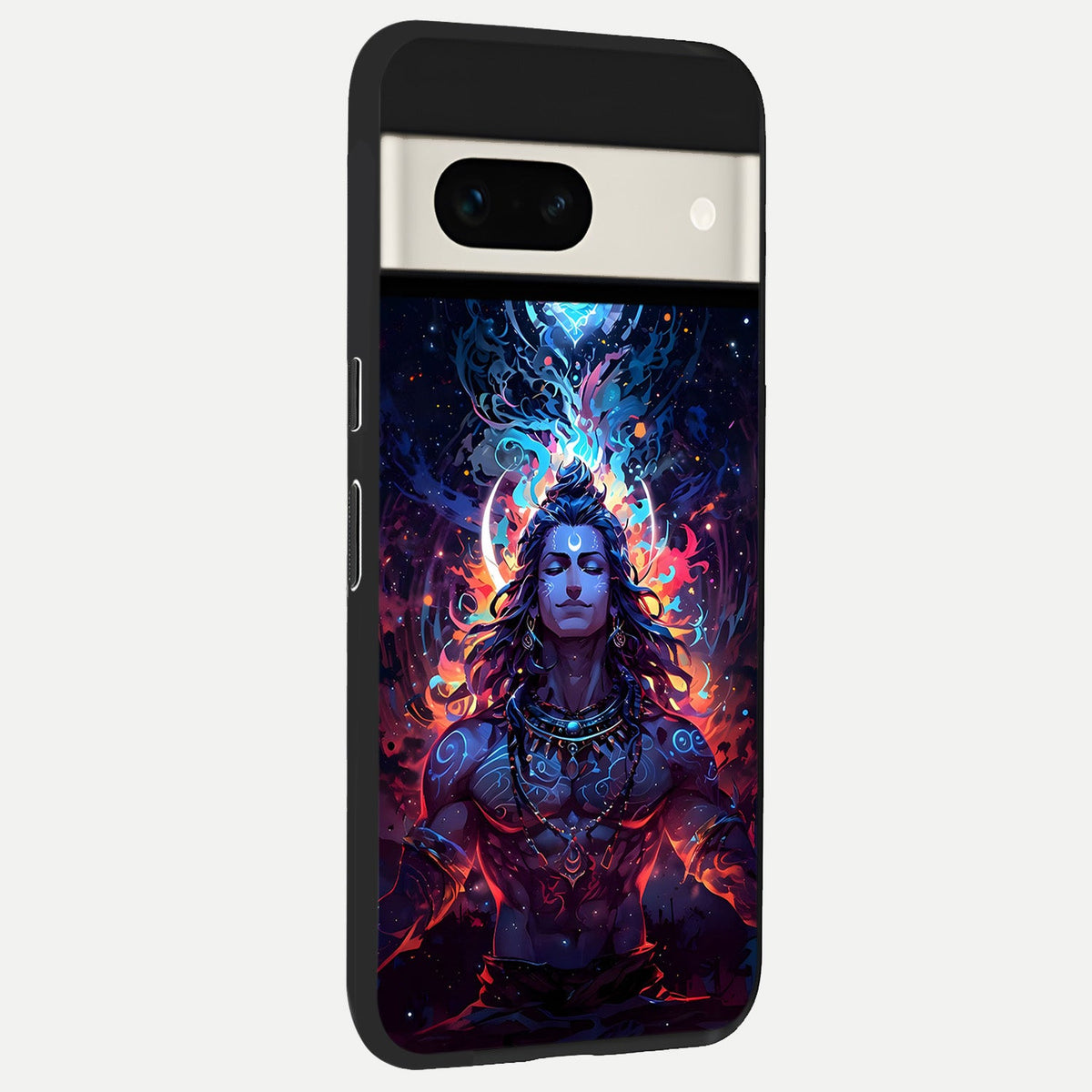  Divine Fire Shiv back cover For Google Pixel 7A slim fit glass case with vibrant aesthetic design