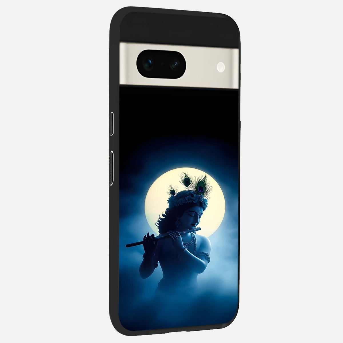  Divine Moon Flute back cover For Google Pixel 7A slim fit glass case with vibrant aesthetic design